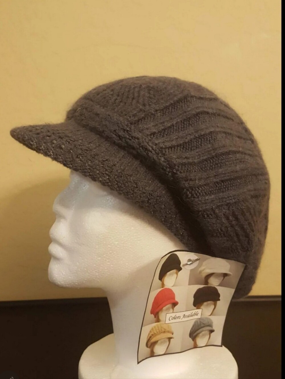 Women’s Knit Visor Cap - Charcoal